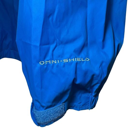 Columbia Omni-Shield Windbreaker Jacket Men's Size XXL Blue Roll-Away Hood - Picture 3 of 4
